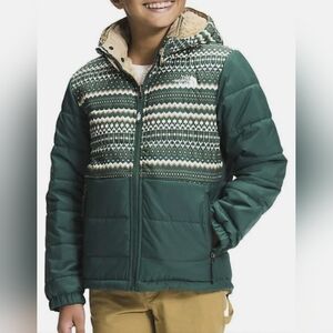 The North Face Reversible Mount Chimbo Zip Hooded Jacket Boys Size Small 7/8 New